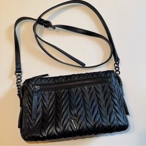 Simply Vera by Vera Wang Black Quilted Crossbody Bag